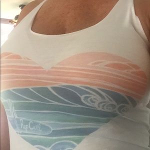 Rip Curl Tank Top With Heather Brown Design
